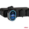 Nabíjačka do auta Quick Charge s voltmetrom AMiO-04178