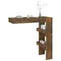 vidaXL Nástenný barový stôl dymový dub 102x45x103,5cm spracované drevo