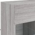 vidaXL TV nástenná skrinka s LED svetlami sivá sonoma 58,5x30x60,5 cm