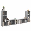 vidaXL TV skrinky 4 ks betónovosivé 107x35x37 cm drevotrieska