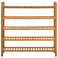 vidaXL Regál na topánky s 5 policami 100x27x100 cm dubový masív