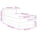 vidaXL Posteľ s pružinovým rámom s matracmi Čierny 200 x 80 cm látka