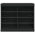 vidaXL Komoda s LED svetlami čierna 81x37x67 cm