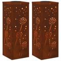 vidaXL Solárne LED svetlo na chodník 2 ks Teplá biela 18 x 18 x 50 cm