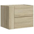 vidaXL Nástenné nočné stolíky 2 ks dub sonoma 45x30x35 cm