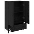 vidaXL Highboard so zásuvkou Čierny dub 70 x 31 x 115 cm