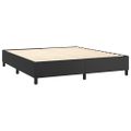 vidaXL Boxspring posteľ s matracom a LED čierna 160x200 cm umelá koža