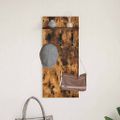 vidaXL Vešiak na stenu Nástenná montáž Dymová dub 40 x 10 x 90 cm