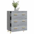 vidaXL Komoda sivý dub sonoma 70x34x90 cm spracované drevo