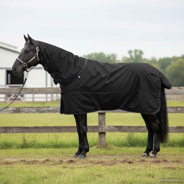 vidaXL Plášť pre kone Tmavozelená a čierna 115 cm Polyester