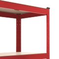 vidaXL Úložná polica červená 80x40x180 cm oceľ a MDF