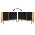 vidaXL Zásuvkový kabinet so zásuvkou OTTA Čierna 111 x 43 x 73,5 cm