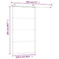 vidaXL Posuvné dvere s kovaním ESG sklo a hliník 102,5x205 cm