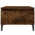 vidaXL Bočný stolík dymový dub 50x46x35 cm spracované drevo