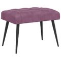 vidaXL Lavica s gombíkovým prešívaním Fialová 60 x 40 x 45 cm Zamat