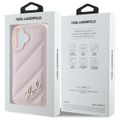 Puzdro Karl Lagerfeld pre iPhone 16 6,1" KLHCP16SPQDSMGP ružové Hard Quilted Signature