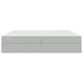 vidaXL Postel s úložným prostorem a matrací Svetlosivá 200 x 200 cm
