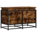 vidaXL Úložný box s vekom dymový dub 80x40x51,5 cm kompozitné drevo