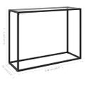 vidaXL Konzolový stolík priehľadný 100x35x75 cm tvrdené sklo
