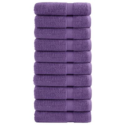 vidaXL Prémiové osušky SOLUND 10 ks fialové 70x140 cm 600 g/m2