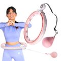 Sada masážnej obruče HMS HHM15 ružovej so závažiami, magnetmi, počítadlom a zoštíhľujúcim pásom BR163 PLUS SIZE
