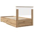 vidaXL Rám postele Remeselný dub 90 x 200 cm Kompozitné drevo