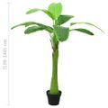 vidaXL Umelý banánovník s kvetináčom 140 cm zelený