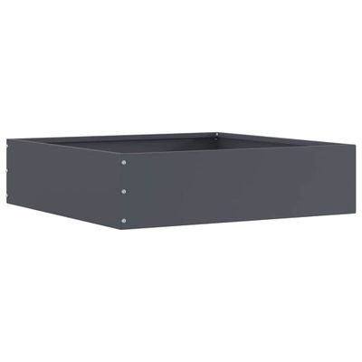 vidaXL Obrubník trávnika 50 x 50 x 13 cm Oceľ Antracitová