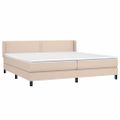 vidaXL Boxspring posteľ s matracom kapučínová 200x200 cm umelá koža