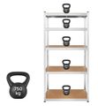 Skladový regál REBEL RB-1251BL 180x90x40, modrý