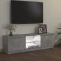vidaXL TV skrinka s LED svetlami betónová sivá 120x30x36 cm