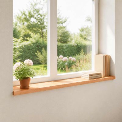 vidaXL Parapety 2 ks Lak 110 x 15 x 2 cm Masívne bukové drevo