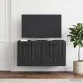 vidaXL Nástenná TV skrinka Čierna 59,5 x 31 x 30 cm Kompozitné drevo