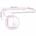 vidaXL Rám markízy Biela 4 x 2 m Kov