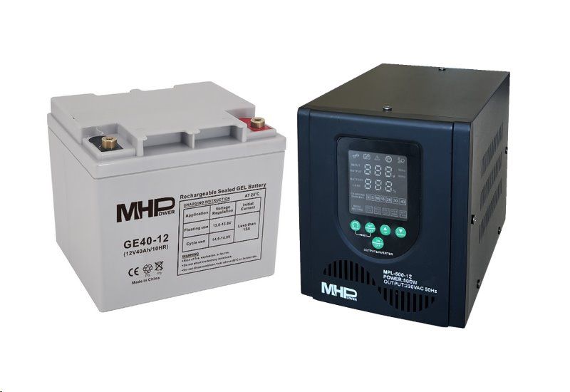 Záložný zdroj MHPower MPL-500-12 UPS 500W 12V čistý sin LiFePO4 + BATERIE