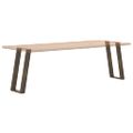 vidaXL Nohy konzolového stolíka v tvare U, 2 ks, prírodná oceľ, 28 x (72-73) cm, oceľ
