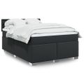 vidaXL Boxspring posteľ s matracom čierna 160x200 cm umelá koža