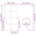 vidaXL Stena walk-in sprchy Zlatá 100 x 195 cm tvrdené sklo
