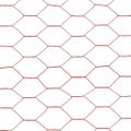 vidaXL Drôtené pletivo, oceľ potiahnutá PVC 25x1,5 m, červené