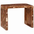 vidaXL Koncový stôl Hnedá 60 x 35 x 46 cm Masívne obnovené drevo