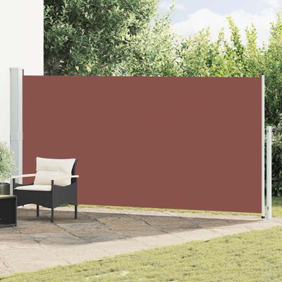vidaXL Zaťahovacia bočná markíza na terasu 180x500 cm hnedá
