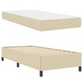 vidaXL Posteľ s pružinovým rámom Krémová 90 x 200 cm látka
