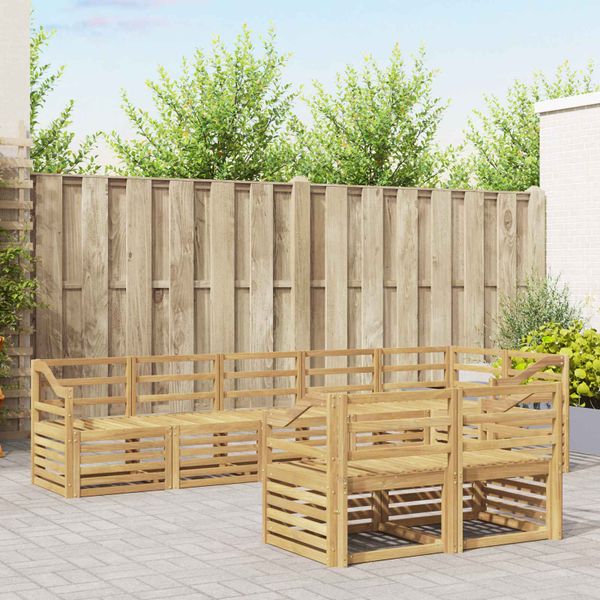 vidaXL Záhradná súprava gaučov 8 pcs Biela 304 x 126,5 x 73 cm