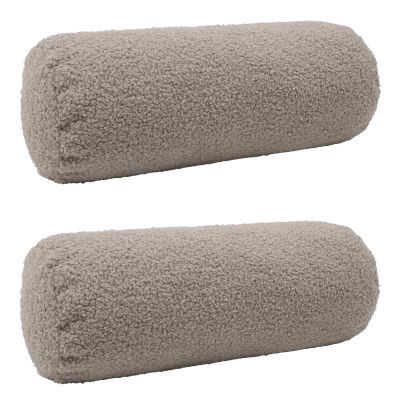 vidaXL Poťah na podložku 2 pcs HEERLEN Svetlosivá Ø 15 x 40 cm Bouclé