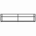 vidaXL TV stolík priehľadný 180x40x40,5 cm tvrdené sklo
