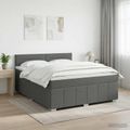 vidaXL Posteľ boxspring s matracom Tmavosivá 140 x 200 cm Látka
