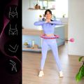 Súprava masážnej obruče ONE Fitness OHA02 so závažím a zoštíhľujúcého pásu BR160 ružová