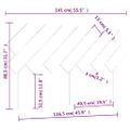 vidaXL Čelo postele biele 141x3x80,5 cm masívna borovica