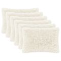 vidaXL Poťah na podložku 6 pcs HEERLEN Biela 50 x 75 cm PV fleece