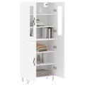 vidaXL Vysoká skrinka biela 69,5x34x180 cm spracované drevo